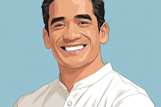 cartoon flat vector avatar or portrait