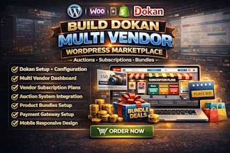 build wordpress shopify webkul multivendor ecommerce marketplace auction website