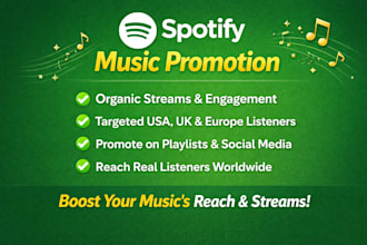 do spotify promotion and music promotion for real listeners