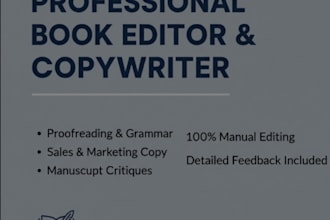 provide professional copywriting and book editing services