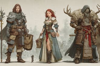your dnd character art or rpg character, character design