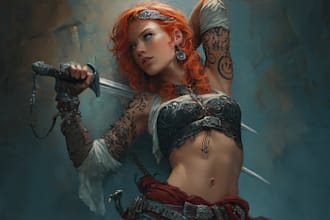 make digital art and fantasy illustration