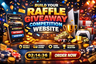 build a raffle website giveaway website ticket raffle competition website