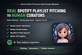 pitch your song to real spotify rock metal playlist curators and organic growth