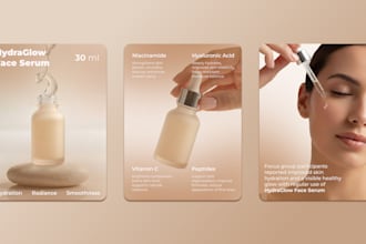 design professional product cards for social media