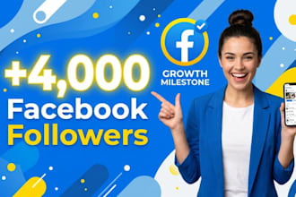 add new 4,000 facebook followers