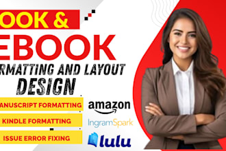 format, design convert ebook for amazon KDP, epub, mobi, paperack, hardcover
