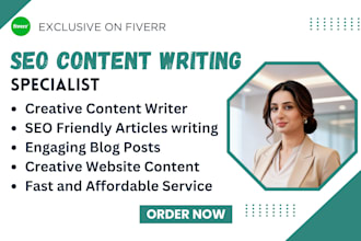 write SEO friendly blog posts and articles for any niche or business