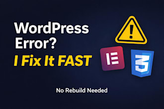 fix wordpress CSS, HTML and elementor bugs fast