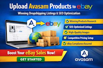 upload and optimize winning dropshipping products from avasam to ebay uploads