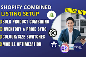 setup shopify combined listing groupmate sa variants platmart colour swatch king