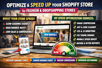 optimize fix shopify speed for fashion and clothing stores  dropshipping store