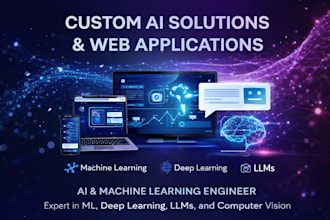 build end to end ai solutions using ml dl llms and computervision