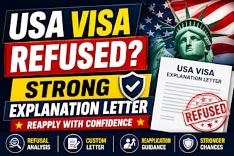 write a strong USA visa refusal explanation letter and guide your reapplication