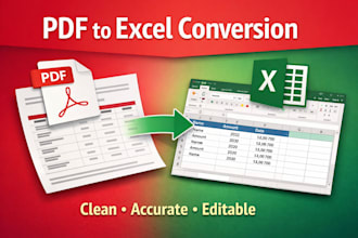 convert PDF to clean, editable excel files