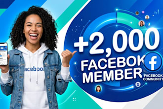 add new 2,000 facebook members
