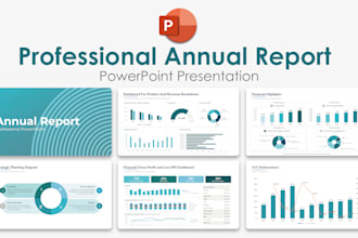 design a clean and professional annual report powerpoint
