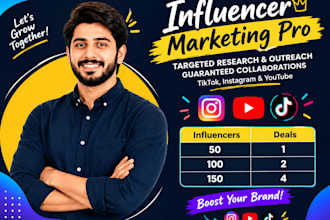 do influencer research outreach and negotiate deals