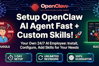 setup openclaw ai agent and add custom skills