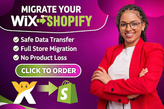 migrate your wix to shopify website migration with full ecommerce data transfer