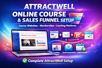 build attractwell landing pages online course ghl