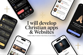 develop hymns bible app church website devotional app christian app logo  design
