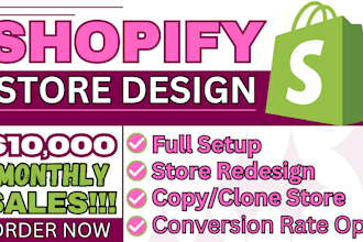 shopify design shopify store redesign shopify website design shopify store clone