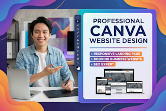 canva website design responsive landing page booking business website SEO expert
