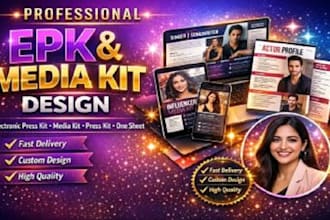 design epk, media kit, press kit, one sheet