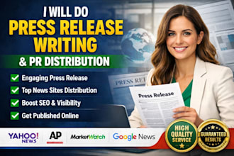 do yahoo finances, googlenews, press release writing with pr distribution