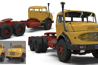 create detailed 3d tractor, 3d vehicles, car models for roblox, unity, ue game