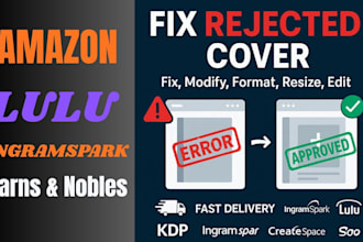 fix kdp rejected book cover issue fix ingramspark rejected book kdp cover issues
