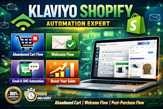 do klaviyo automation shopify integration abandoned cart flow welcome flow setup