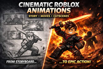 create cinematic roblox animations with story, moves and cutscenes