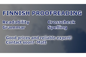 do professional finnish proofreading for your texts