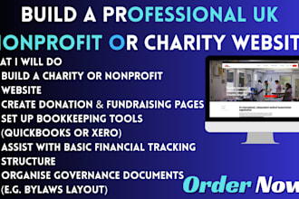 build a nonprofit uk charity website bookkeeping quickbooks fundraising xero