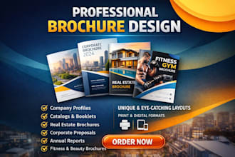 do trifold, bifold brochure design company profile real estate brochure catalog