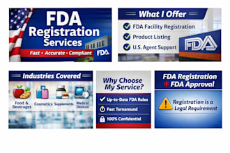 handle fda registration for food, cosmetic, or supplement products