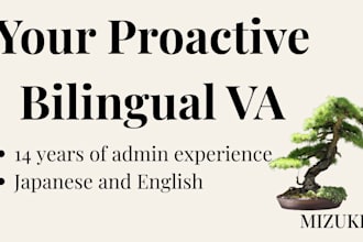 be your bilingual VA for japanese and english admin tasks