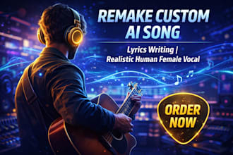 remake custom ai song realistic human female vocal ai beat maker using suno