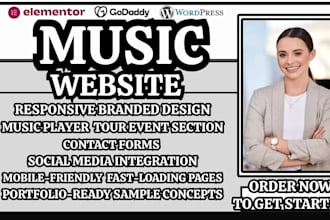 music website musician site music brand site event tour website website redesign