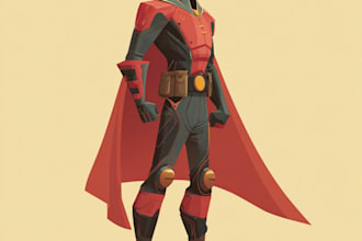 draw a best fantasy super hero character art for you