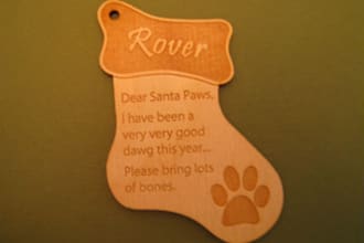 laser cut your custom Dog Ornament
