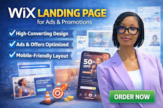 design wix landing page for ads campaign lead generation and sales