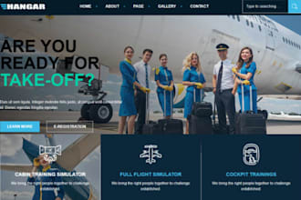 design wix airport website ground handling website aviation support website