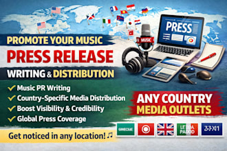 promote your music press release on singapore, uk, usa, hong kong media outlets