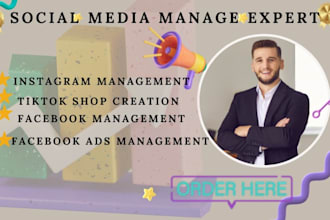create and manage facebook, instagram and tiktok page for better engagement
