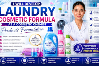 develop laundry cosmetic formula as a cosmetic chemist products formulation