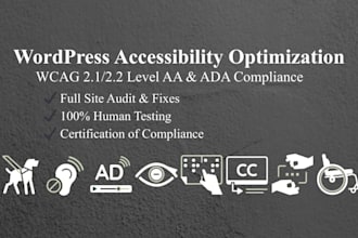 optimize your wordpress site for accessibility, ada compliant, wcag standards