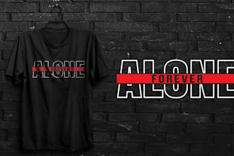 do custom t shirt, typography and minimalist t shirt design